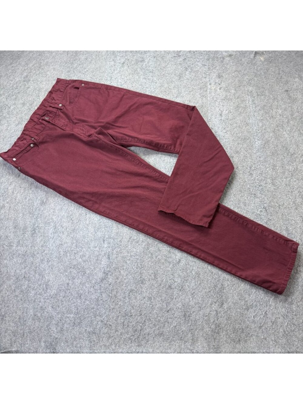 Brooks Brothers 5-Pocket Pants Men 34 x 32 Red Dark Stretch Slim Fit Tapered
